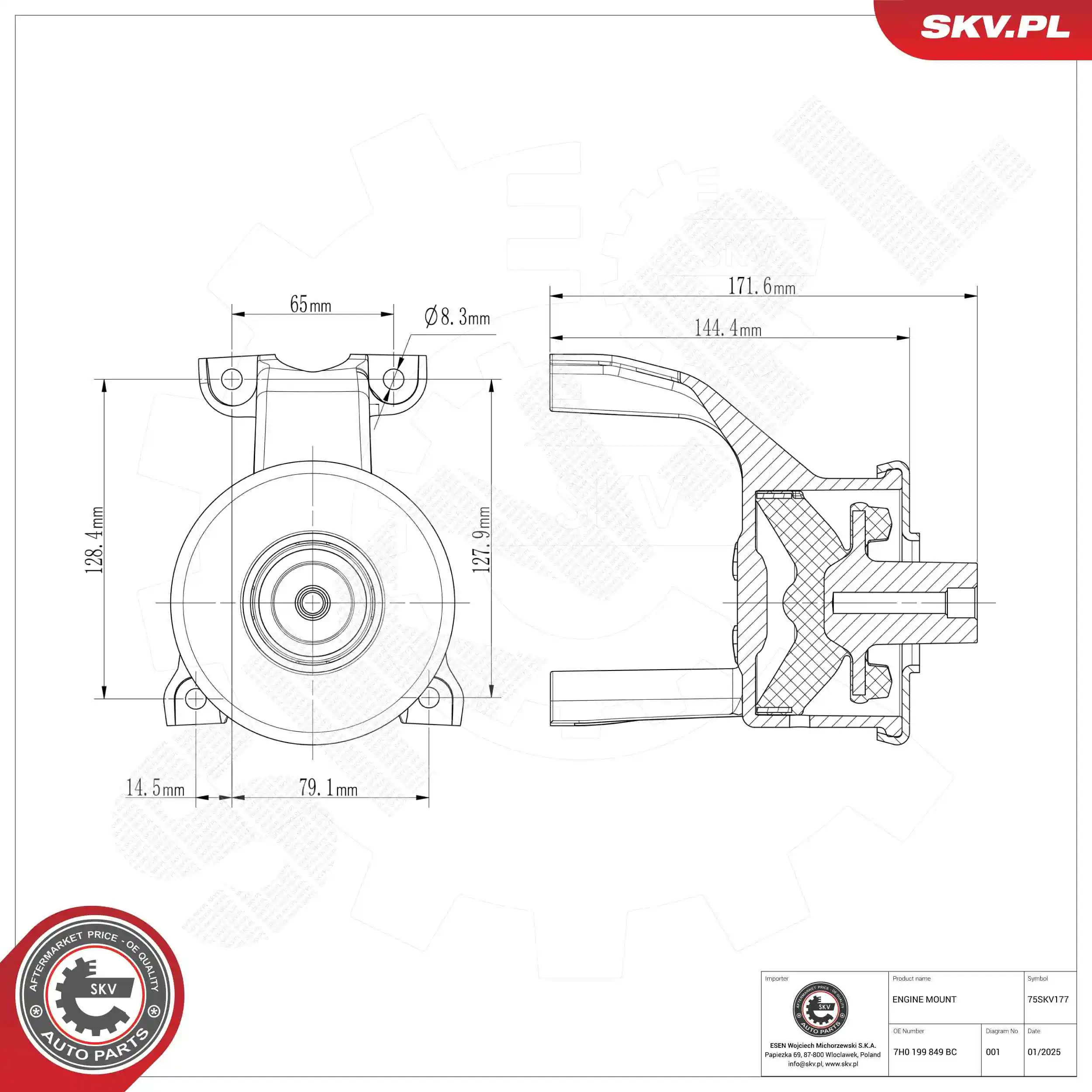Mounting, engine